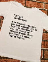 Load image into Gallery viewer, Toddler Definition